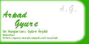 arpad gyure business card